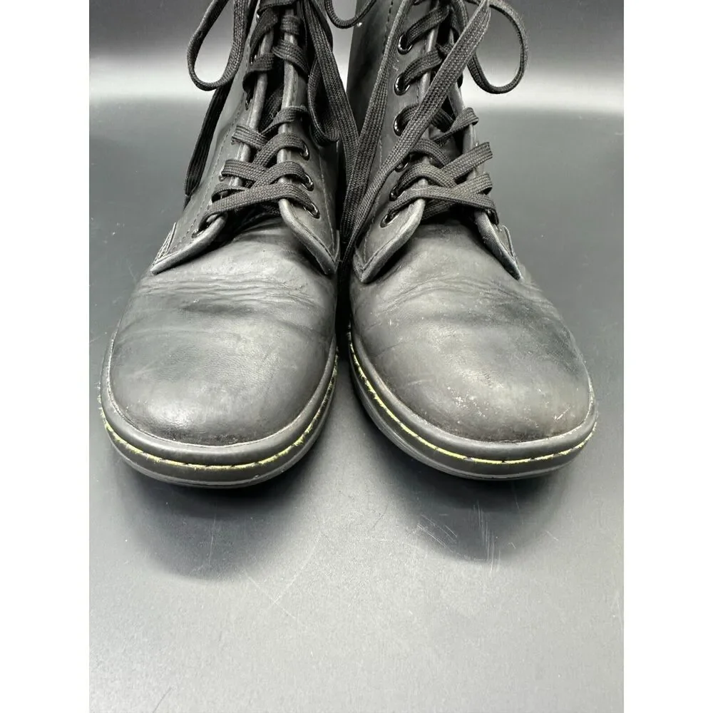 Dr. Martens Black Leather Casual Tobias Booties Woman 5 Air Wear Walking Sole